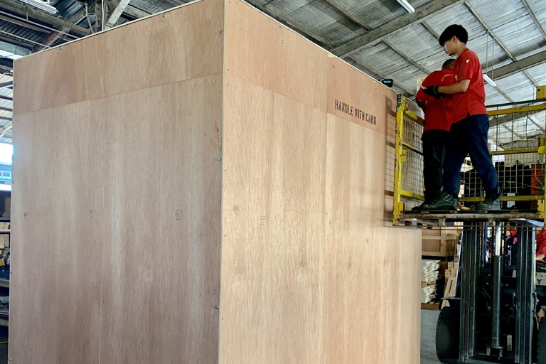 Packing of equipment and products at site 7